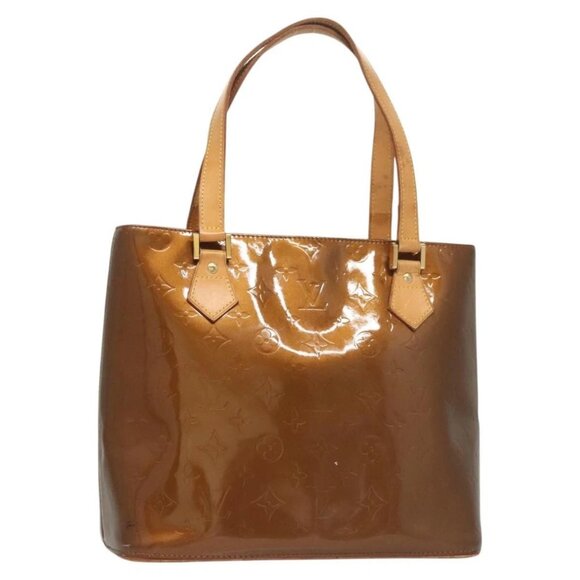 LOUIS VUITTON Monogram Vernis Houston Hand Bag Bronze - Picture 1 of 16